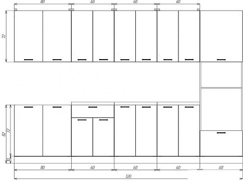 Готовая кухня ЭлиГард Lion 3.2 (персидский жемчуг/малага)