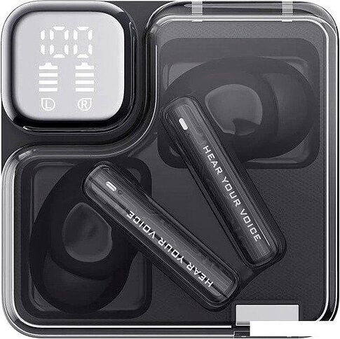 Наушники QCY MeloBuds Neo (черный) + брендированный брелок QCY