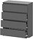 Комод Mio Tesoro Денвер 4 ящика (графит серый)