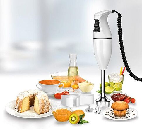 Погружной блендер Bamix EO160 Classic (белый)