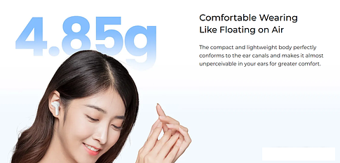 Наушники Haylou T87 Lady Bag (белый/бирюзовый, с цепочкой)