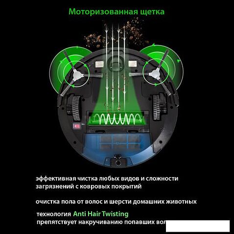 Робот-пылесос Pioneer VC704R (черный)