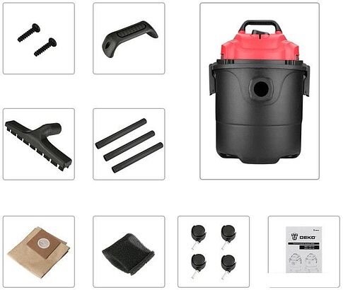 Пылесос Deko DKVC-1400-15P