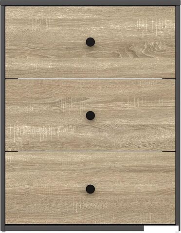 Тумба Mio Tesoro Мини 3 ящика 2.07.03.060.12 (черный/сонома)