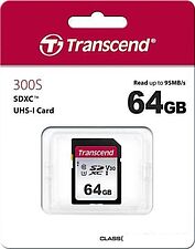 Карта памяти Transcend SDXC 300S 64GB