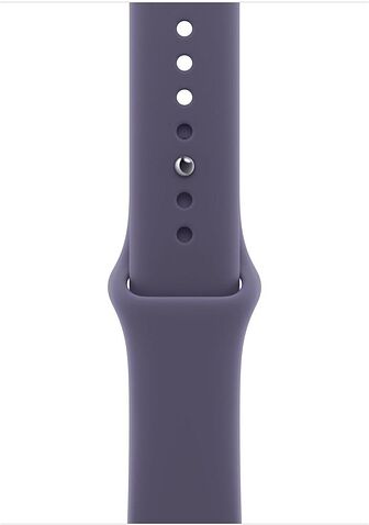 Умные часы Apple Watch Series 11 46 мм (алюминиевый корпус, серебристый/фиолетовый туман, спортивный силиконовый ремешок M/L)