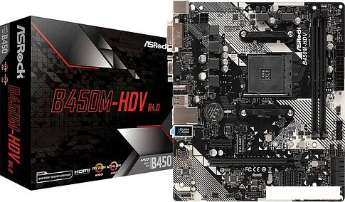 Материнская плата ASRock B450M-HDV R4.0