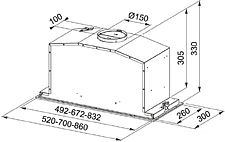 Кухонная вытяжка Franke Inca Lux FBI 537 XS/BK 305.0528.070 Кухонная вытяжка Franke Inca Lux FBI 537 XS/BK 305.0528.070