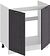 Шкаф напольный Трия Лина 1Н8М (белый/графит)