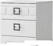 Тумба КМК Мебель 2Я Римини 0989.2 (белый текстурный/дуб полярный)