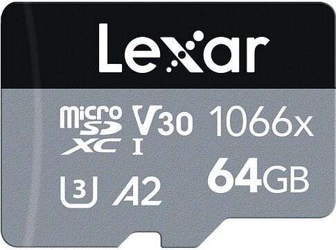 Карта памяти Lexar microSDXC LMS1066064G-BNANG 64GB (с адаптером)
