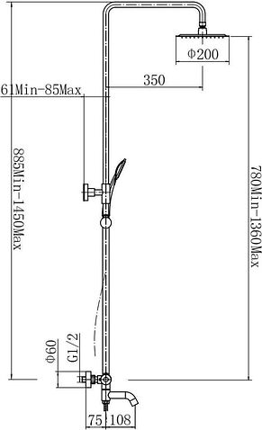 Душевая система  Fashun A52426