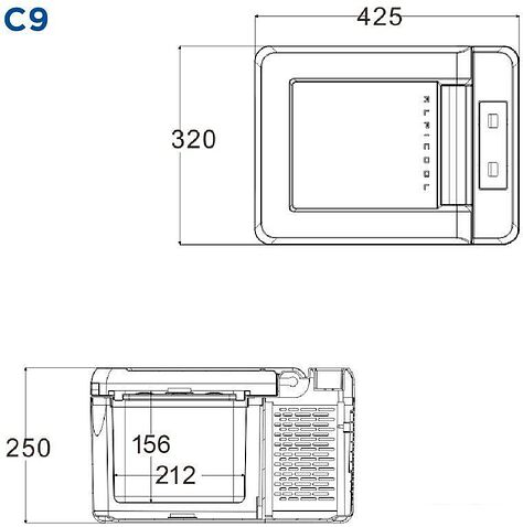 Компрессорный автохолодильник Alpicool C9 (без адаптера 220В)