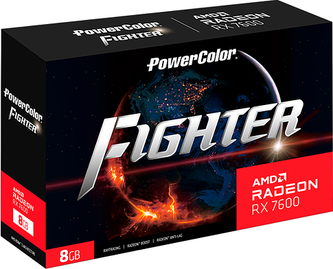 Видеокарта PowerColor Fighter Radeon RX 7600 8GB GDDR6 RX 7600 8G-F