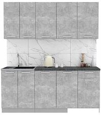 Готовая кухня Интерлиния Мила Лайт 1.8-60 (бетон-бетон-кастилло темный) Готовая кухня Интерлиния Мила Лайт 1.8-60 (бетон-бетон-кастилло темный)