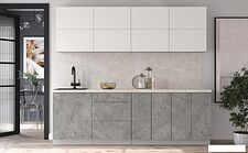 Кухонный модуль Интерлиния Мила Матте 2.4 А (белый/керамика/опал светлый)