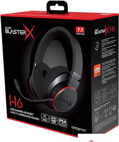 Наушники с микрофоном Creative Sound BlasterX H6