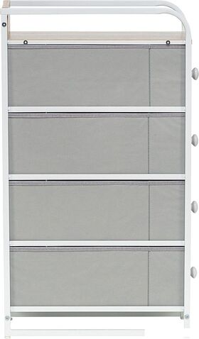 Комод Импэкс Leset Ноа 4 ящика узкий (белый/светло-серый)