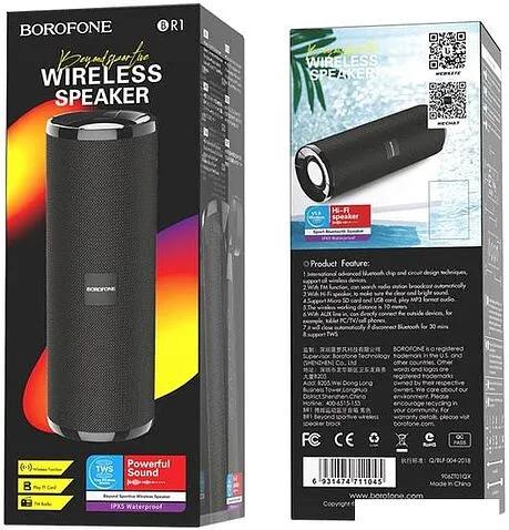 Беспроводная колонка Borofone BR1 (черный)