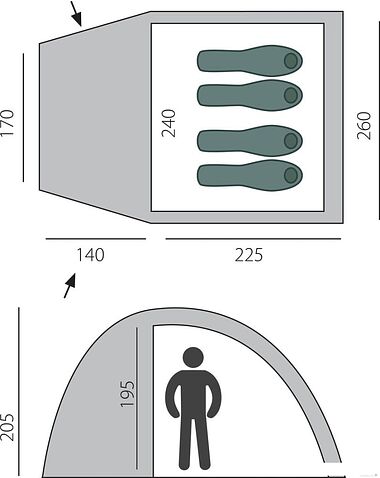 Кемпинговая палатка BTrace Dome 4