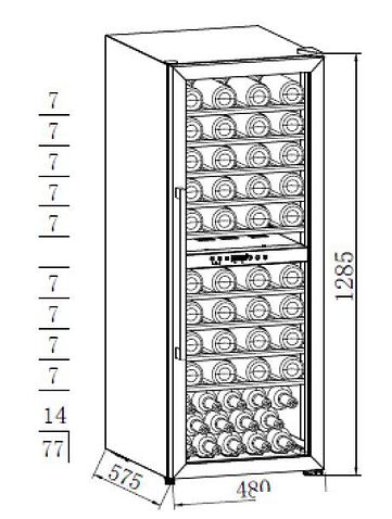 Винный шкаф Weissgauff WWC-77 DB DualZone