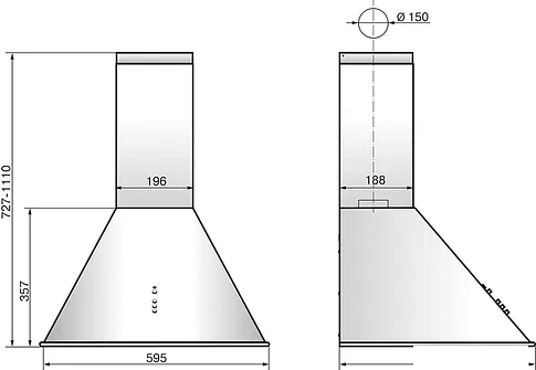 Кухонная вытяжка Elikor Омега 60Н-650-К3Д (нержавеющая сталь)