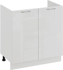 Шкаф напольный Трия Весна 1Н8М (белый/белый глянец)