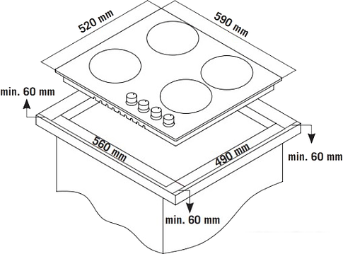 Варочная панель Candy CSVG64SGB