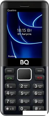 Кнопочный телефон BQ BQ-2453 Quattro (черный)