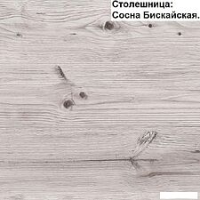 Готовая кухня Интерлиния Мила Лайт 1.7-60 (серебристый-бетон-бискайская сосна)
