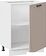 Шкаф напольный Трия Лорас 1Н6 с одной дверью (белый/холст латте)