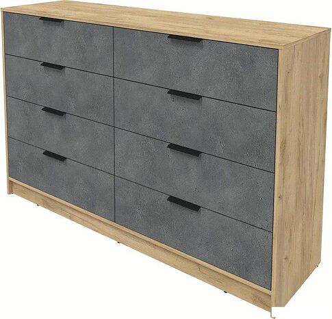 Комод Интерлиния Концепт КТ-К157 (бетон портленд/дуб золотой)