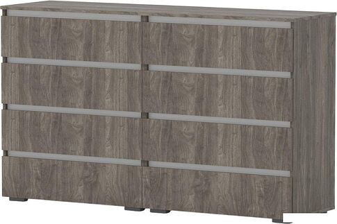 Комод Кортекс-мебель Бари 160 8ш (орех элия/орех элия/белый)