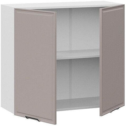 Шкаф навесной Трия Белладжио 1В8 (белый/софт капучино)