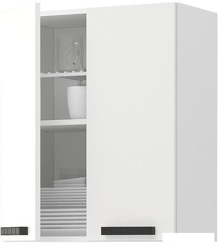 Шкаф навесной Mio Tesoro Пасадена ШВ 600 (белый/белый бриллиант)