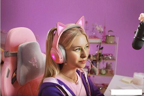 Наушники Razer Kraken Kitty V2 (розовый)