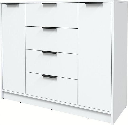 Тумба Интерлиния Концепт КТ-Т120 Глосс (белый платинум/белый)