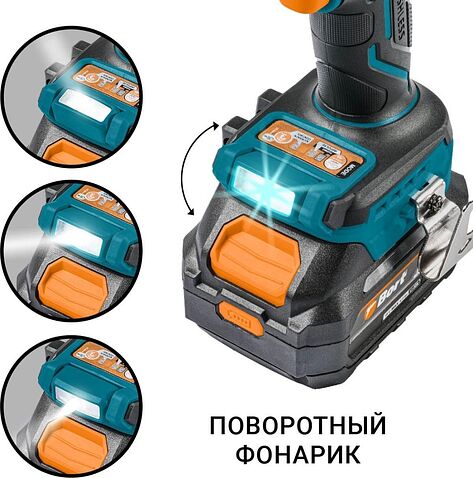 Ударная дрель-шуруповерт Bort BAB-21Ix2Li-XDK 93414943 (с 2-мя АКБ, кейс)