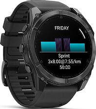 Умные часы Garmin Fenix 8 51мм (серый, черный силиконовый ремешок) Умные часы Garmin Fenix 8 51мм (серый, черный силиконовый ремешок)