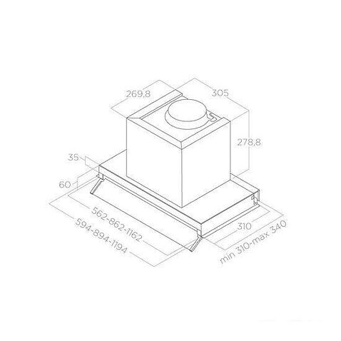Кухонная вытяжка Elica Boxin IX/A/60 PRF0097835B