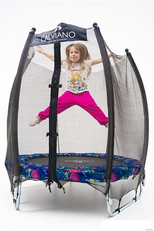 Батут Calviano Outside Master Smile 140 см - 4.5ft (внешняя сетка, складной, без лестницы)