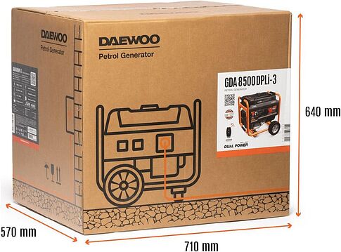 Бензиновый генератор Daewoo Power GDA 8500DPLi-3