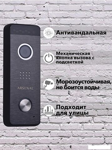 Вызывная панель Arsenal Рокси + (чёрный)