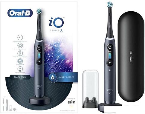 Электрическая зубная щетка Oral-B iO 8n (черный, 1 насадка)