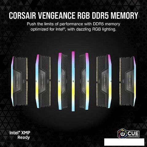 Оперативная память Corsair Vengeance RGB 2x32ГБ DDR5 6000 МГц CMH64GX5M2B6000C40