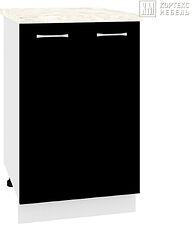 Шкаф напольный Кортекс-мебель Корнелия Лира НШ50р (черный/марсель)