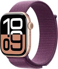 Умные часы Apple Watch Series 10 46 мм (алюминиевый корпус, розовое золото/сливовый, нейлоновый ремешок) Умные часы Apple Watch Series 10 46 мм (алюминиевый корпус, розовое золото/сливовый, нейлоновый ремешок)
