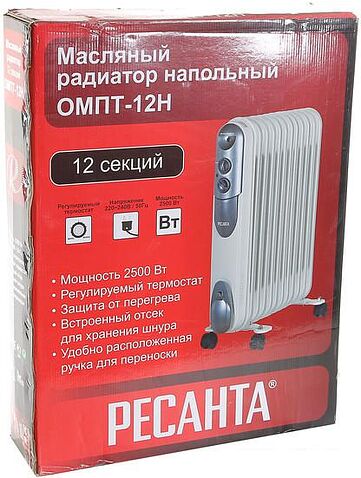 Масляный радиатор Ресанта ОМПТ-12Н