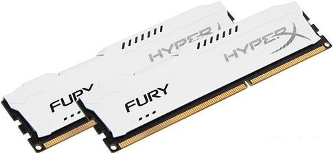 Оперативная память HyperX Fury White 2x4GB KIT DDR3 PC3-12800 HX316C10FWK2/8