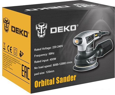 Эксцентриковая шлифмашина Deko DKG400-125